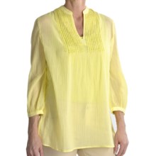 Tyler Boe Sequined Cotton Shirt - 3/4 Sleeve (For Women) in Sweet Pea - Closeouts