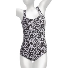 TYR Aquatic Bubble Print Controlfit Swimsuit - 1-Piece, Square Neck (For Women) in Black - Closeouts