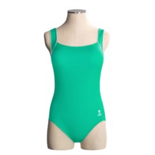 TYR Aquatic Square Neck Swimsuit - 1-Piece (For Women) in Light Green - Overstock