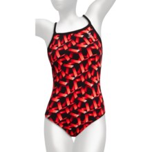 TYR Atlantic Competition Swimsuit - Diamond Back (For Women) in Red - Closeouts