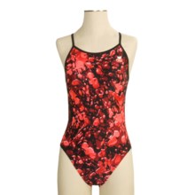 TYR Competition Swimsuit - Ringback, 1-Piece (For Women) in Red Pisces - Overstock