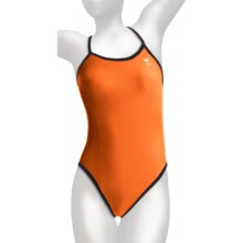 TYR Diamondback Swimsuit - 1-Piece, Reversible (For Women) in Neon Orange/Black - Closeouts
