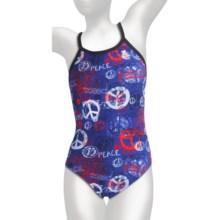 TYR Funkies Competition Swimsuit - Diamond Back, 1-Piece (For Women) in Blue Peace & Harmony - Closeouts