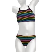 TYR Spectrum Work Out Competition Swimsuit - Two-Piece, Racerback (For Women) in Black/Multi - Closeouts