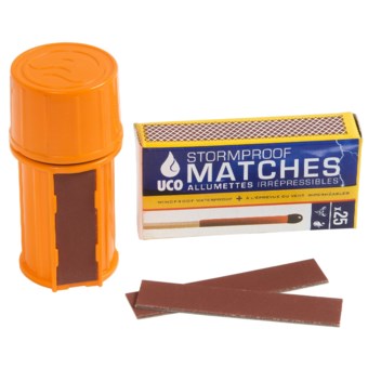 UCO Stormproof Match Kit - 100 Matches, Waterproof Case in See Photo
