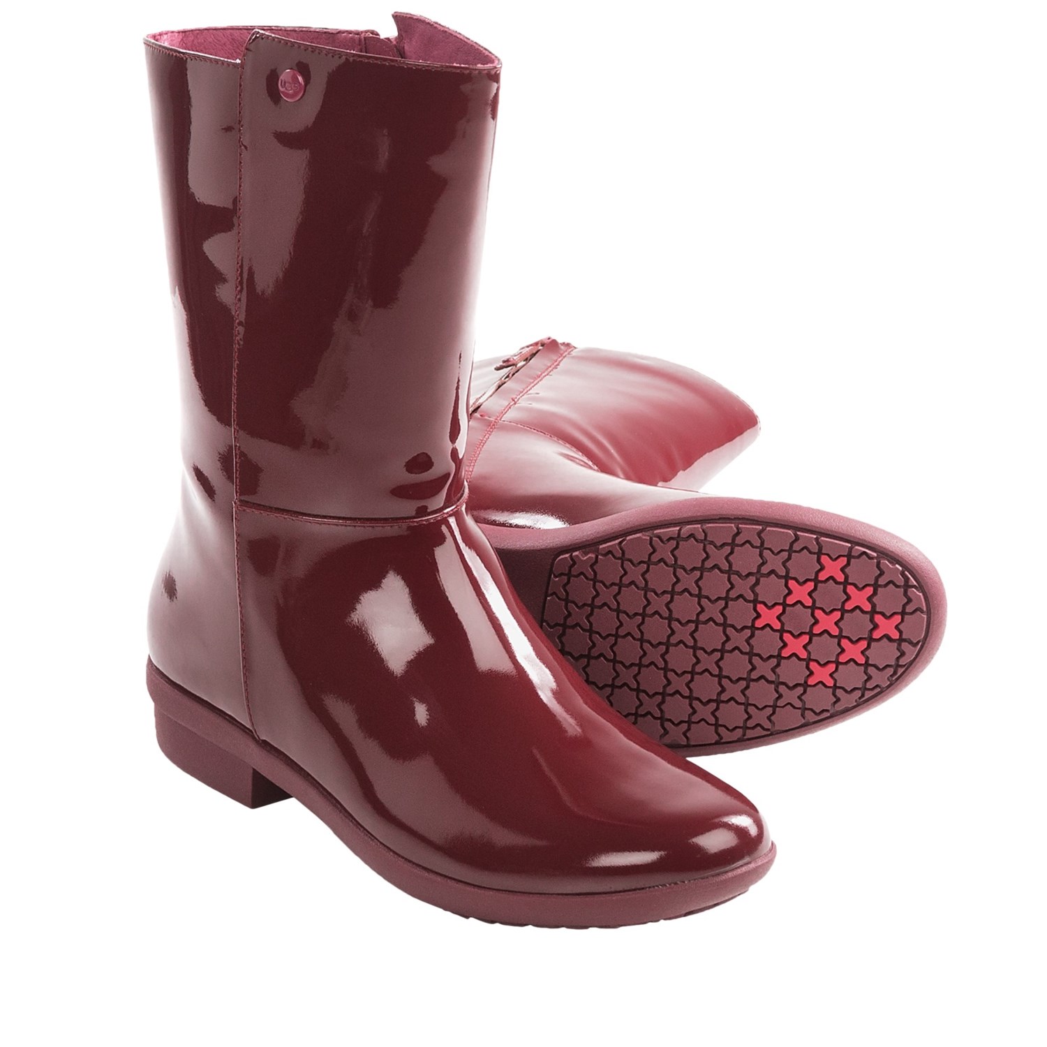 ugg rain boots red