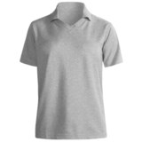 Ultra Club Cool-N-Dry Polo Shirt - Johnny Collar, Short Sleeve (For Women)