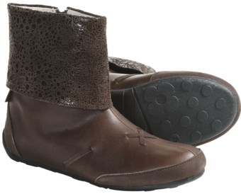 Umi Sassie Boots - Leather (For Girls) in Cocoa