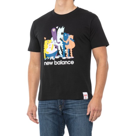New Balance Uni Pride Graphic T-Shirt - Short Sleeve (For Men) - BLACK (XS )