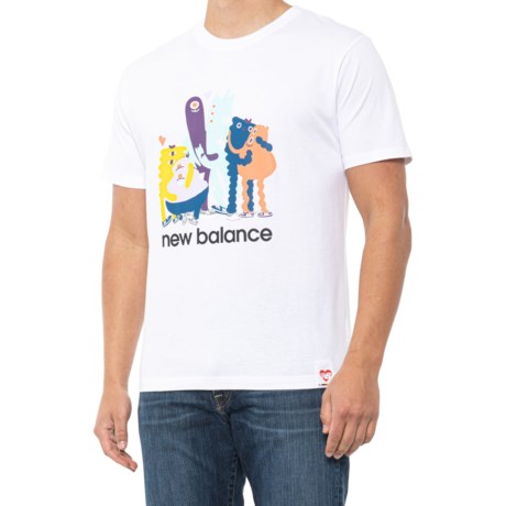 New Balance Uni Pride Graphic T-Shirt - Short Sleeve (For Men) - WHITE (2XS )