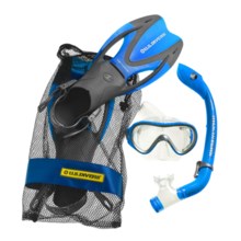 U.S. Divers Youth Snorkeling Set - 4-Piece (For Boys and Girls) in Sky Blue - Closeouts