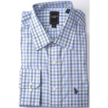U.S. Polo Assn. Check Dress Shirt - Long Sleeve (For Men) in Navy/Blue/Green - Closeouts