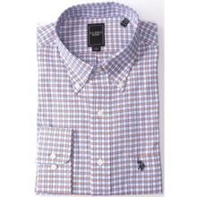 U.S. Polo Assn. Check Dress Shirt - Long Sleeve (For Men) in White/Blue/Orange - Closeouts