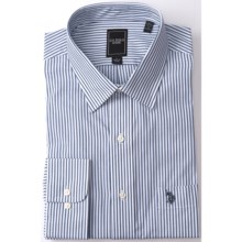 U.S. Polo Assn. Stripe Dress Shirt - Point Collar, Long Sleeve (For Men) in Navy/White - Closeouts