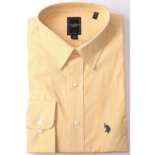 U.S. Polo Assn. Stripe Dress Shirt - Point Collar, Long Sleeve (For Men) in Yellow - Closeouts