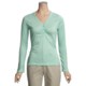 V-Neck Henley Shirt - Long Sleeve (For Women)