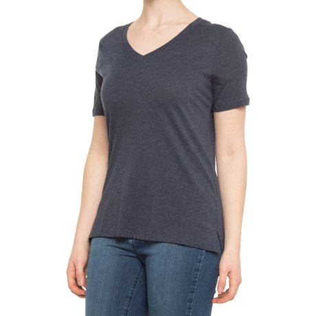 Eddie Bauer V-Neck T-Shirt - Short Sleeve (For Women) - HEATHER MIDNIGHT NAVY (M )