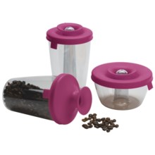 Vacu Vin PopSome and Seal Container Dispenser Set - 3 Piece in Pink - Closeouts
