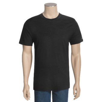Valde Merino Wool Base Layer Top - Short Sleeve (For Men) in Black