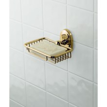 Valsan Carlton Soap Basket in Brass - Closeouts