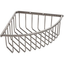 Valsan Essentials Corner Soap Basket - Large, Chrome in Satin Nickel - Closeouts