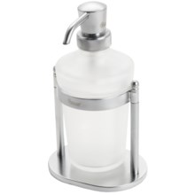 Valsan Faro Liquid Soap/Lotion Dispenser with Stand in Matte Chrome - Closeouts