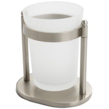 Valsan Faro Tumbler and Holder Set in Matte Chrome - Closeouts
