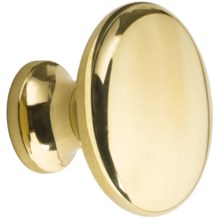 Valsan Polished Brass Smooth Round Cabinet Knob in Brass - Closeouts