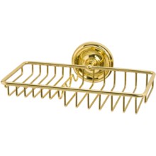 Valsan Wall Soap Basket - Large in Brass - Closeouts