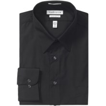 Van Heusen Basics Dress Shirt - Wrinkle-Free Poplin, Long Sleeve (For Men) in Black - Closeouts