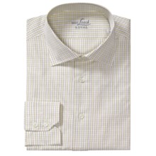 Van Laack Cotton Reda Tailored Fit Shirt - Long Sleeve (For Men) in Pale Yellow/White Check - Closeouts