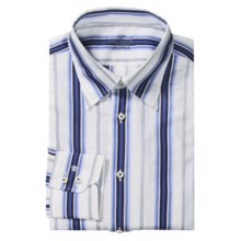 Van Laack Radici Shirt - Regular Fit, Long Sleeve (For Men) in Blue Multi Stripe - Closeouts