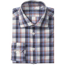 Van Laack Reda Shirt - Tailor Fit, Long Sleeve (For Men) in White/Blu/Red Plaid - Closeouts