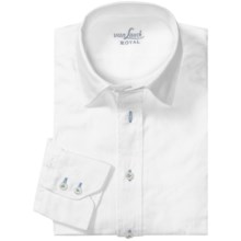 Van Laack Remco Shirt - Cotton, Long Sleeve (For Men) in White Solid - Closeouts