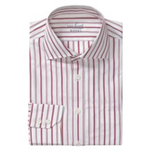 Van Laack Remco Shirt - Tailored Fit, Long Sleeve (For Men) in Red/White Stripe - Closeouts