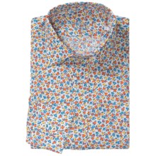 Van Laack Ret Cotton Print Shirt - Long Sleeve (For Men) in Red Floral Print - Closeouts