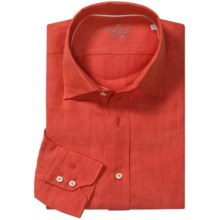 Van Laack Reto Linen Shirt - Spread Collar, Long Sleeve (For Men) in Red - Closeouts