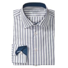 Van Laack Rhoda Tailored Fit Shirt - Long Sleeve (For Men) in Blue/White Stripe - Closeouts