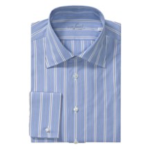 Van Laack Rigo Dress Shirt - Regular Fit, Long Sleeve (For Men) in Blue/Navy/White Stripe - Closeouts