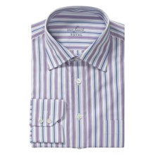 Van Laack Rigo Shirt - Regular Fit, Long Sleeve (For Men) in Pink/Blue/White Stripe - Closeouts