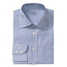 Van Laack Rigo Shirt - Tailor Fit, Long Sleeve (For Men) in Blue/Whtie Stripe - Closeouts