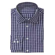 Van Laack Rigo Shirt - Tailor Fit, Long Sleeve (For Men) in Navy/White Check - Closeouts
