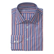 Van Laack Rigo Stripe Shirt - Tailored Fit, Long Sleeve (For Men) in Red/Blue/Orange Stripe - Closeouts