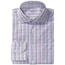 Van Laack Rivara Multi-Check Shirt - Tailor Fit, Spread Collar, Long Sleeve (For Men) in Blue/Red/White Check - Closeouts