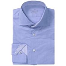 Van Laack Rivara Solid Shirt - Spread Collar, Long Sleeve (For Men) in Blue - Closeouts