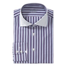 Van Laack Rivara Stripe Shirt - Regular Fit, Long Sleeve (For Men) in Navy/Pink/White Stripe - Closeouts