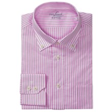 Van Laack Ron Cotton-Linen Shirt - Button Down, Long Sleeve (For Men) in Pink/White Stripe - Closeouts