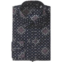 Van Laack Rondo Dress Shirt - Tailored Fit, Long Sleeve (For Men) in Navy Print - Closeouts