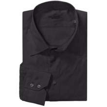Van Laack Trim Fit Cotton Blend Sport Shirt - Long Sleeve (For Men) in Black - Closeouts