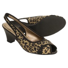 Vaneli Bada Peep-Toe Shoes - Slip-Ons (For Women) in Camel - Closeouts